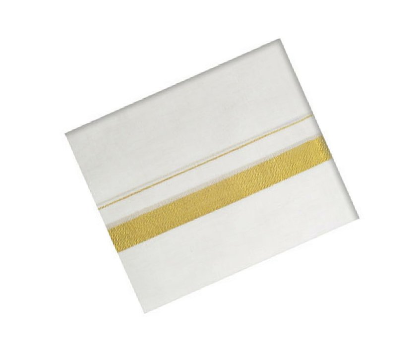 Kerala Kasavu Mundu With Gold Border